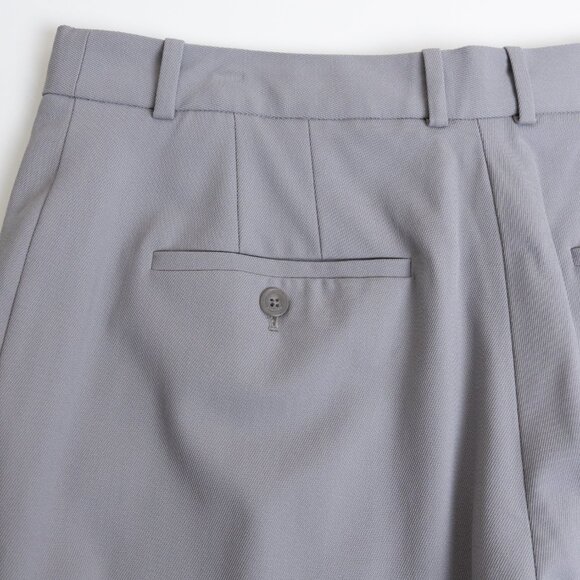 Aritzia Babaton Agency Pants High Waisted City Wool Twill Trousers Straight Gray - Picture 11 of 14